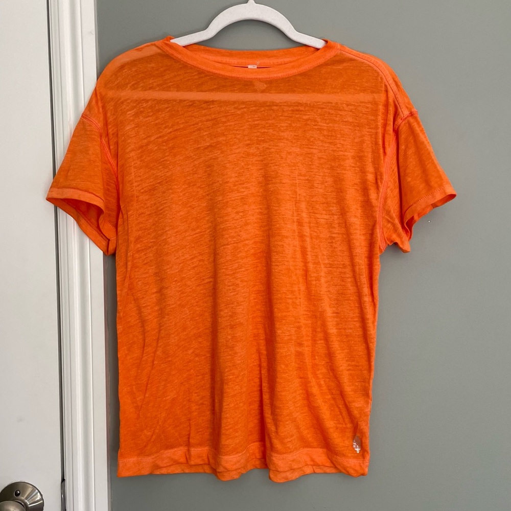 FP Movement by Free People Orange Short Sleeve Lightweight T Shirt